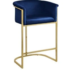 Meridian Furniture Donatella Velvet Stool, Navy