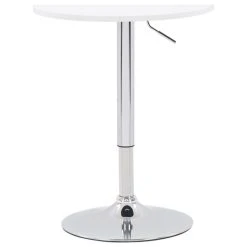 CorLiving Distribution LLC CorLiving Adjustable Round Pub Table - White And Metal