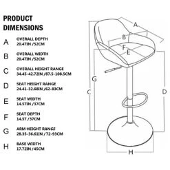 Glitzhome Vintage Navy Blue Leatherette Gaslift Adjustable Swivel Bar Stool, Set Of 2 -CHAMPRO shop 64715dde0ae018c5 8523 w800 h800 b1 p0