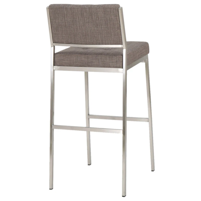 GDFStudio GDF Studio Kyoto Light Gray Fabric Bar Stools, Set Of 2 9 GDFStudio GDF Studio Kyoto Light Gray Fabric Bar Stools, Set Of 2 - Image 9
