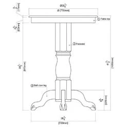 Boraam Industries, Inc. Florence 42" Height Pub Table, Brandy -CHAMPRO shop 68710a6303ed5e7d 1111 w800 h800 b1 p0