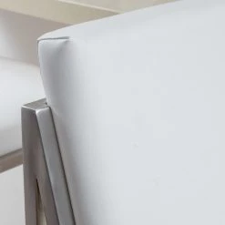 GDFStudio GDF Studio Velica White Leather Bar Stools, Set Of 2 -CHAMPRO shop 6901299a0f9315c0 6808 w800 h800 b0 p0