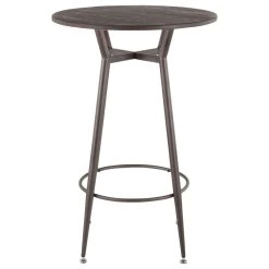 LumiSource Clara Round Bar Table, Antique Metal, Espresso Bamboo -CHAMPRO shop 6a019e400c4f3daf 5877 w800 h800 b1 p0