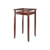 Winsome Wood Halo Pub Table With Glass Inset And Shelf, Walnut