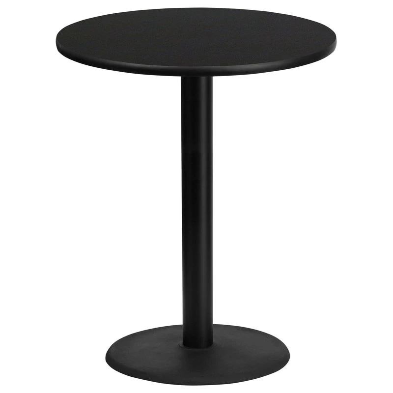 Flash Furniture 36'' Round Black Laminate Bar Table 2 Flash Furniture 36'' Round Black Laminate Bar Table - Image 2