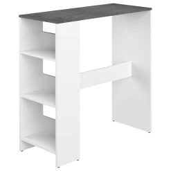 Tema Furniture Inc. Gavarnie Bar Table, White/Concrete