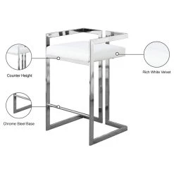 Meridian Furniture Ezra Counter Stool, Set Of 2, White Faux Leather, Chrome Base 14 Meridian Furniture Ezra Counter Stool, Set Of 2, White Faux Leather, Chrome Base -CHAMPRO shop 6db1f16d027412bc 4379 w800 h800 b1 p0