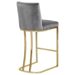 Meridian Furniture Heidi Velvet Counter Stool, Gray -CHAMPRO shop 7011166002741472 4878 w800 h800 b1 p0