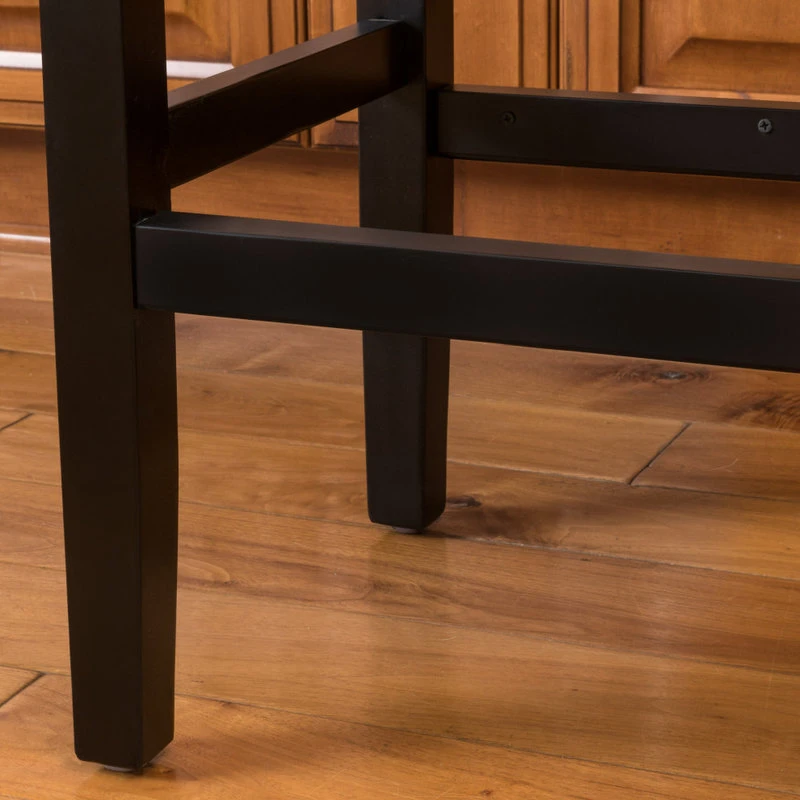 GDFStudio GDF Studio Chantal Backless Leather Stools, Set Of 2, Brown, Bar Height 3 GDFStudio GDF Studio Chantal Backless Leather Stools, Set Of 2, Brown, Bar Height - Image 3