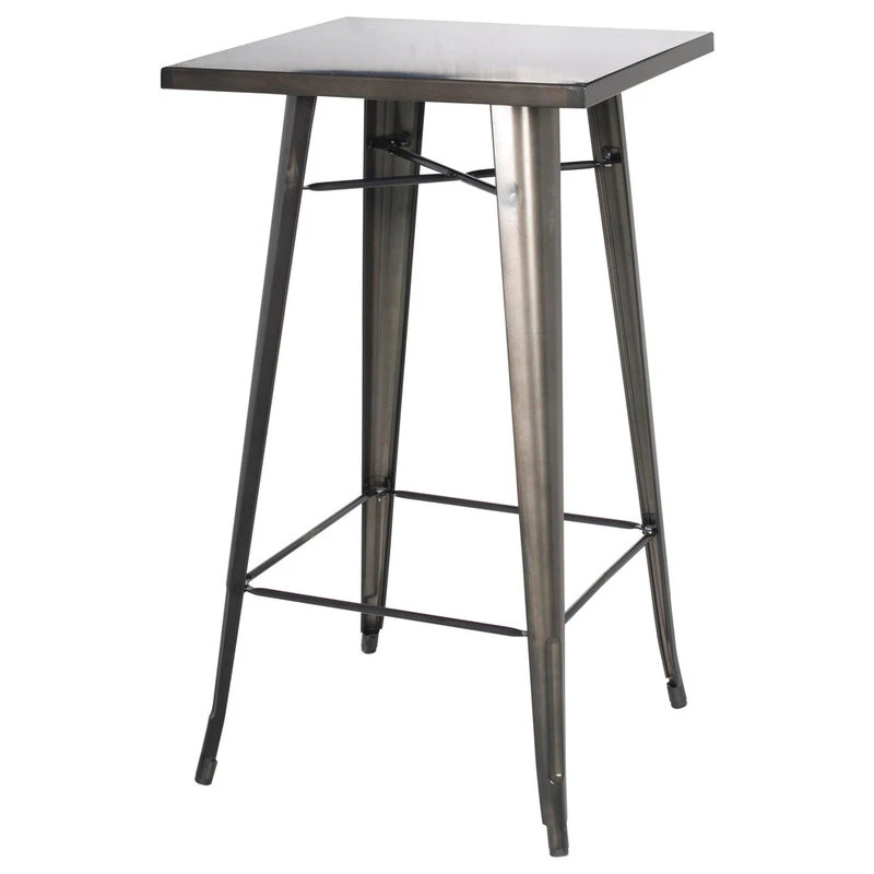 New Pacific Direct Inc. Metropolis Metal Bar Table, Gunmetal 1 New Pacific Direct Inc. Metropolis Metal Bar Table, Gunmetal