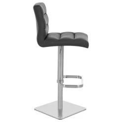 Zuri Furniture Lush Adjustable Height Swivel Barstool - Square Base, Black -CHAMPRO shop 727164b204af10b5 5666 w800 h800 b1 p0