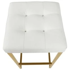 Meridian Furniture Nicola Counter Stool, Set Of 2, White Faux Leather, Gold Base -CHAMPRO shop 72c16d7f0274177f 5802 w800 h800 b1 p0