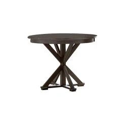 Progressive Furniture Willow Round Counter Table, Distressed Dark Gray