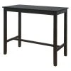 Linon Home Decor Products Linon Claridge 42" Wood Bar Height Pub Table In Black