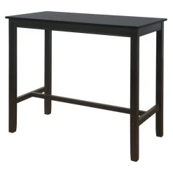Linon Home Decor Products Linon Claridge 42" Wood Bar Height Pub Table In Black