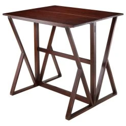 Winsome Harrington Drop Leaf Counter Height Dining Table In Walnut