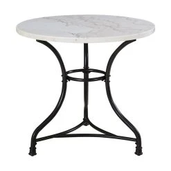 Steve Silver Claire Round White Marble Top Cafe Table -CHAMPRO shop 76f147390096197b 3676 w800 h800 b1 p0