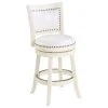 Boraam Industries, Inc. Bristol Swivel Stool, 24", Distressed White