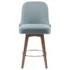 Olliix Madison Park Square Barrel Swivel Tufed Counter Stool