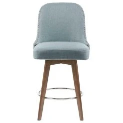 Olliix Madison Park Square Barrel Swivel Tufed Counter Stool