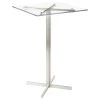 Lumisource Fuji Contemporary Bar Table, Clear Glass, Square