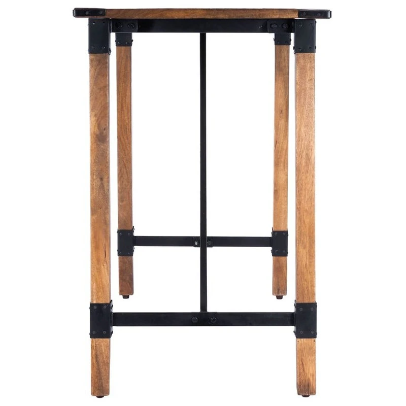 Beaumont Lane Rustic Lodge Industrial Wood And Metal Pub Table In Beige 5 Beaumont Lane Rustic Lodge Industrial Wood And Metal Pub Table In Beige - Image 5