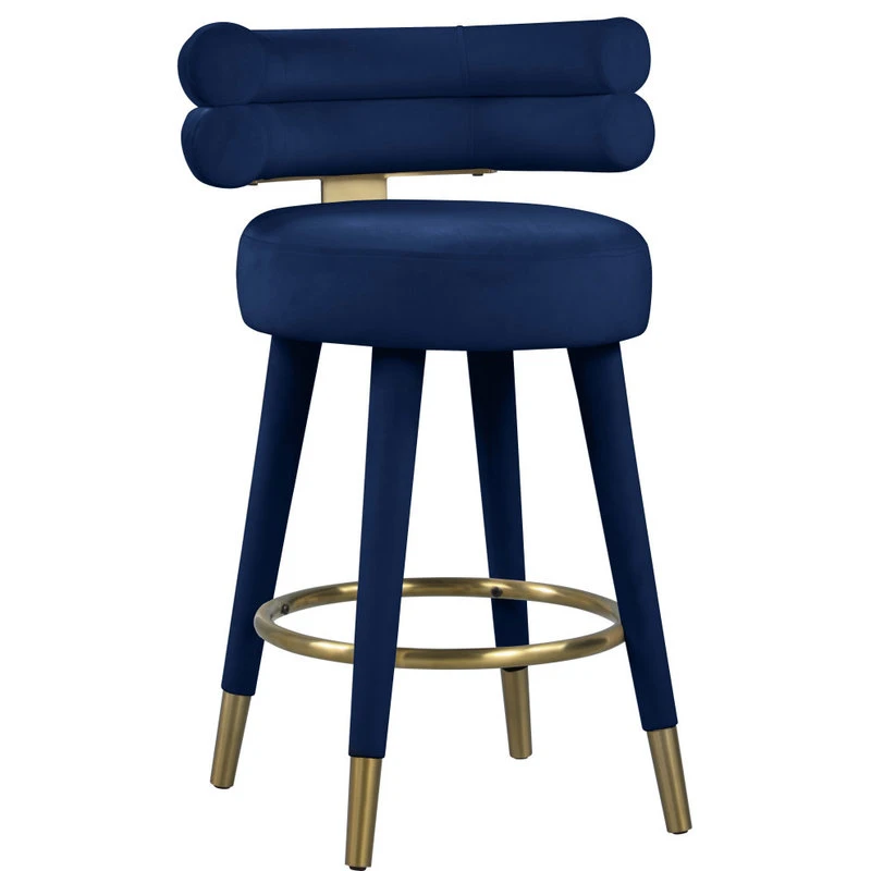 Meridian Furniture Fitzroy Velvet Upholstered Counter Height Stool, Set Of 2 5 Meridian Furniture Fitzroy Velvet Upholstered Counter Height Stool, Set Of 2 - Image 5