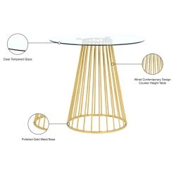 Meridian Furniture Gio Gold Counter Height Table, Gold Base 6 Meridian Furniture Gio Gold Counter Height Table, Gold Base -CHAMPRO shop 7ec1dc8302741732 6415 w800 h800 b1 p0