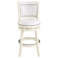 Boraam Industries, Inc. Bristol Swivel Stool, 24", Distressed White -CHAMPRO shop 800131b00e694467 7003 w800 h800 b1 p0