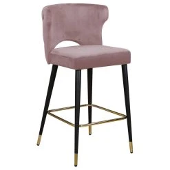 Meridian Furniture Kelly Velvet Stool, Set Of 2, Pink -CHAMPRO shop 8041b7cf0b7b4967 7401 w800 h800 b1 p0