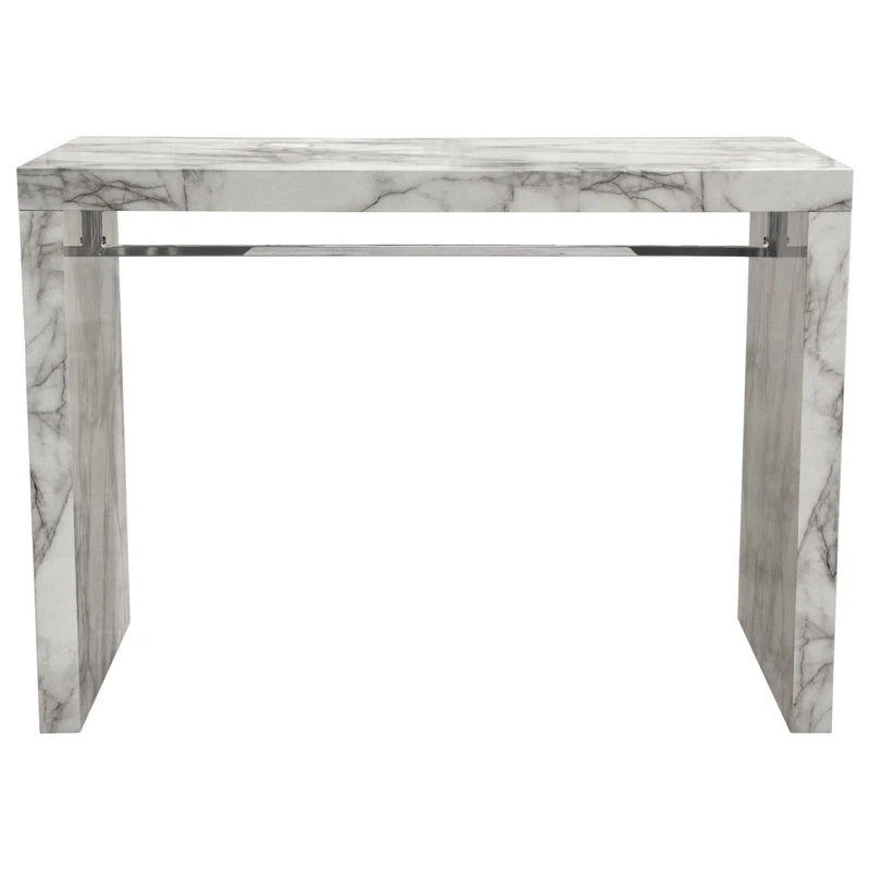 Nova Lifestyle Icon Faux Marble Waterfall Bar Height Table 2 Nova Lifestyle Icon Faux Marble Waterfall Bar Height Table - Image 2