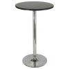 Winsome Spectrum 24" Round Bar Height Pub Table In Black And Chrome