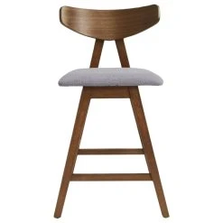 GDFStudio Sunapee Fabric Upholstered Wood Counter Stools, Set Of 2, Dark Gray/Walnut -CHAMPRO shop 844110310221ab04 7796 w800 h800 b1 p0
