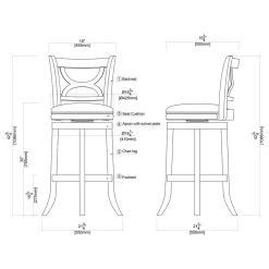 Boraam Industries, Inc. Florence Swivel Bar Stool, Distressed Ivory -CHAMPRO shop 84f1a6220efe2493 2464 w800 h800 b1 p0