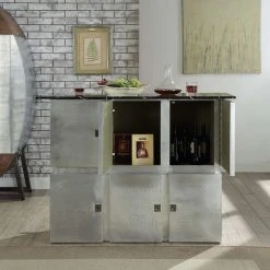 Acme Furniture Brancaster Aluminum And Marble Bar Table -CHAMPRO shop 856197d109c56e20 6725 w800 h800 b0 p0