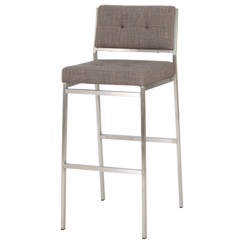 GDFStudio GDF Studio Kyoto Light Gray Fabric Bar Stools, Set Of 2 7 GDFStudio GDF Studio Kyoto Light Gray Fabric Bar Stools, Set Of 2 - Image 7