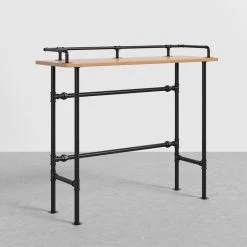 HOMARY 39.4" Industrial Rectangular Wood Bar Height Table Kitchen Breakfast Bar Table -CHAMPRO shop 89a10bc5034e7f3d 5680 w800 h800 b0 p0
