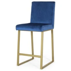 GDFStudio GDF Studio Lexi Modern Glam Velvet Barstools, Set Of 2, Navy Blue -CHAMPRO shop 8ca15154008a1ae2 8240 w800 h800 b1 p0
