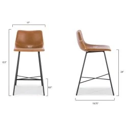 Poly & Bark Poly And Bark Paxton 24" Counter Stool, Set Of 3, Tan -CHAMPRO shop 8d411b200c864609 8011 w800 h800 b1 p0