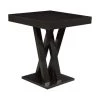 Bowery Hill Square Crisscross Base Pub Height Dining Table In Cappuccino
