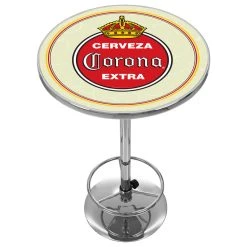 Trademark Gameroom Corona Chrome Pub Table, Vintage
