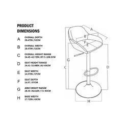 Glitzhome Vintage Gray Leatherette Gaslift Adjustable Swivel Bar Stool, Set Of 2 -CHAMPRO shop 9001b4b90a345dea 8572 w800 h800 b1 p0