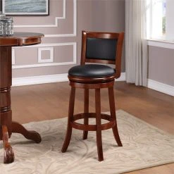 Boraam Industries, Inc. Boraam Augusta 29" Swivel Bar Stool In Cherry -CHAMPRO shop 910115bd0f8bc91b 1201 w800 h800 b0 p0