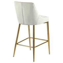 Meridian Furniture Karina Velvet Stool, Set Of 2, Cream, Gold Base -CHAMPRO shop 9111d4a602741509 8219 w800 h800 b1 p0