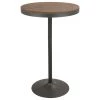 LumiSource Dakota Adjustable Bar/Dinette Table, Gray And Brown