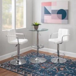 Powell Furniture Powell Jenna Quilted 3 Piece Pub Table Set With White Finish D1454B21PC3W -CHAMPRO shop 91c1c65e02a022f7 0382 w800 h800 b0 p0