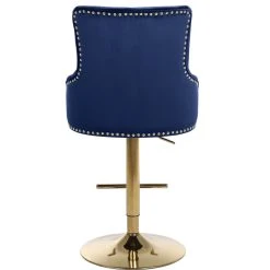 Meridian Furniture Claude Velvet Adjustable Stool, Navy, Gold Base -CHAMPRO shop 9321c597027414f4 2429 w800 h800 b1 p0