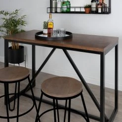 Uniek Kaya Counter Height Pub Table, Rustic Brown -CHAMPRO shop 95719fd70fb6862d 4263 w800 h800 b0 p0