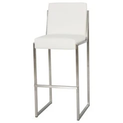 GDFStudio GDF Studio Velica White Leather Bar Stools, Set Of 2 -CHAMPRO shop 9641cd7801d3e452 6808 w800 h800 b1 p0