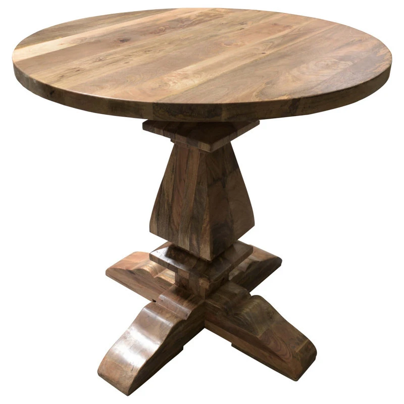 Rustic Home Interiors Round Bar Height Mango Table 9 Rustic Home Interiors Round Bar Height Mango Table - Image 9